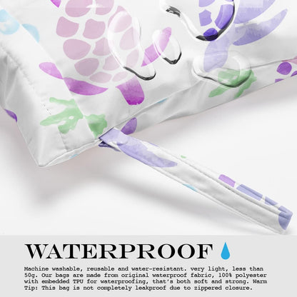 Wet Dry Bag, Wet Bag for Swimsuit, Travel, Beach, Pool, Diapers, Dirty Gym Clothes, Makeup Bag, Camping Accessories, Waterproof Reusable Jungle Tropical Leaves Cheetah Print