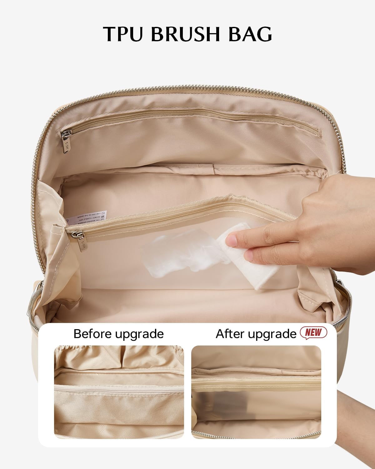 Travel Makeup Bag, Large Capacity Cosmetic Bag for Women, Waterproof PU Leather, Flat Open Portable Toiletry Bag for Skincare, Brushes & Travel Essentials - Colors A