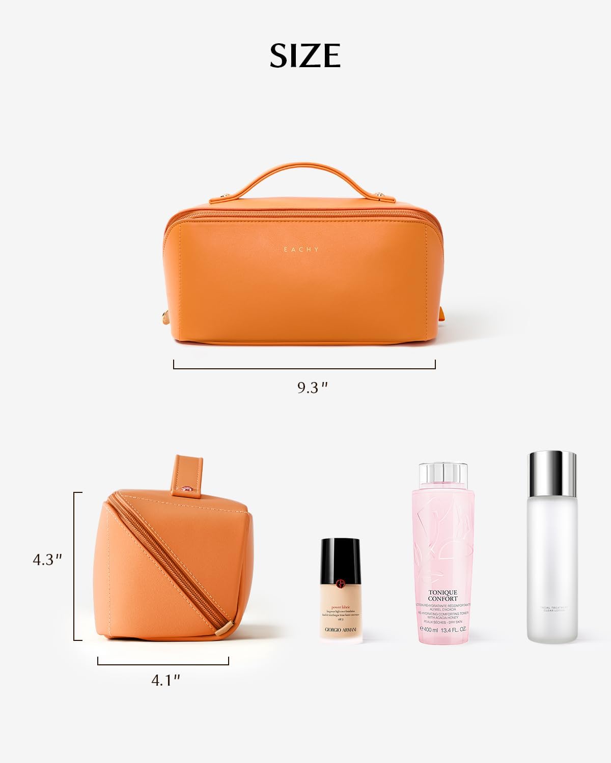 Travel Makeup Bag, Large Capacity Cosmetic Bag for Women, Waterproof PU Leather, Flat Open Portable Toiletry Bag for Skincare, Brushes & Travel Essentials - Colors A