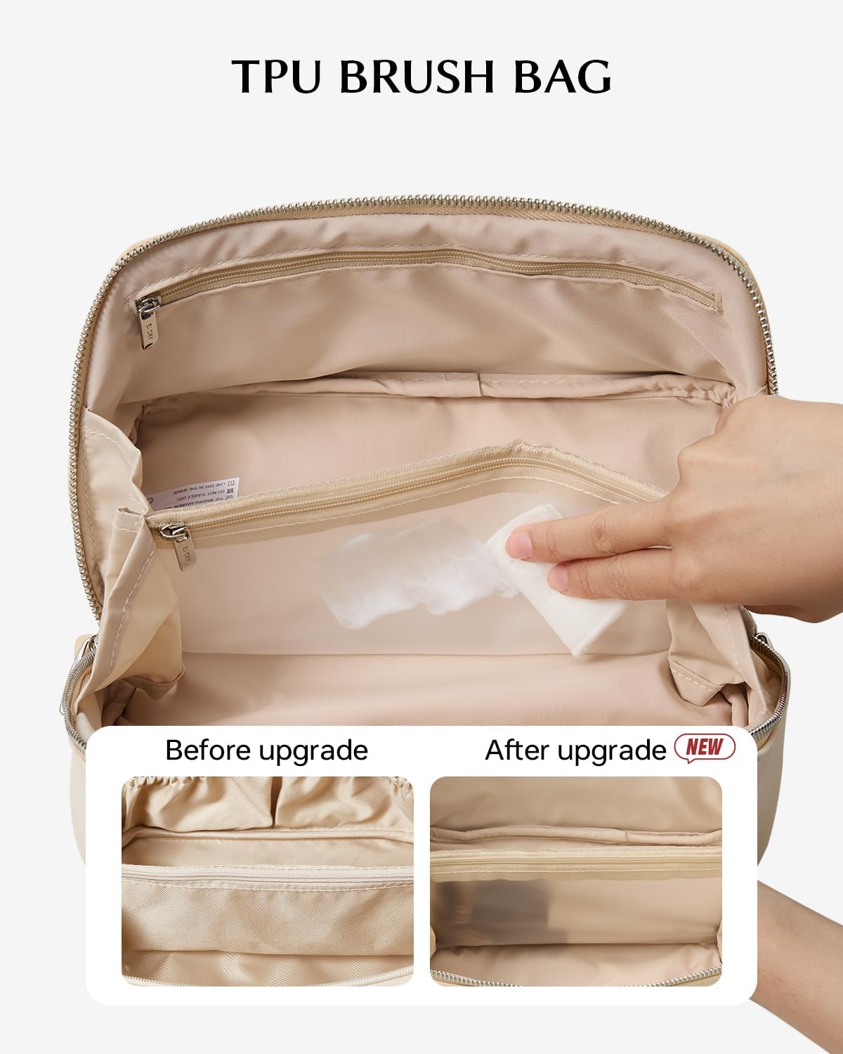 Travel Makeup Bag, Large Capacity Cosmetic Bag for Women, Waterproof PU Leather, Flat Open Portable Toiletry Bag for Skincare, Brushes & Travel Essentials - Colors A