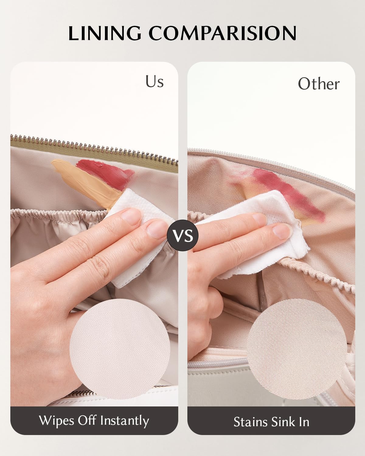 Travel Makeup Bag, Large Capacity Cosmetic Bag for Women, Waterproof PU Leather, Flat Open Portable Toiletry Bag for Skincare, Brushes & Travel Essentials - Colors A