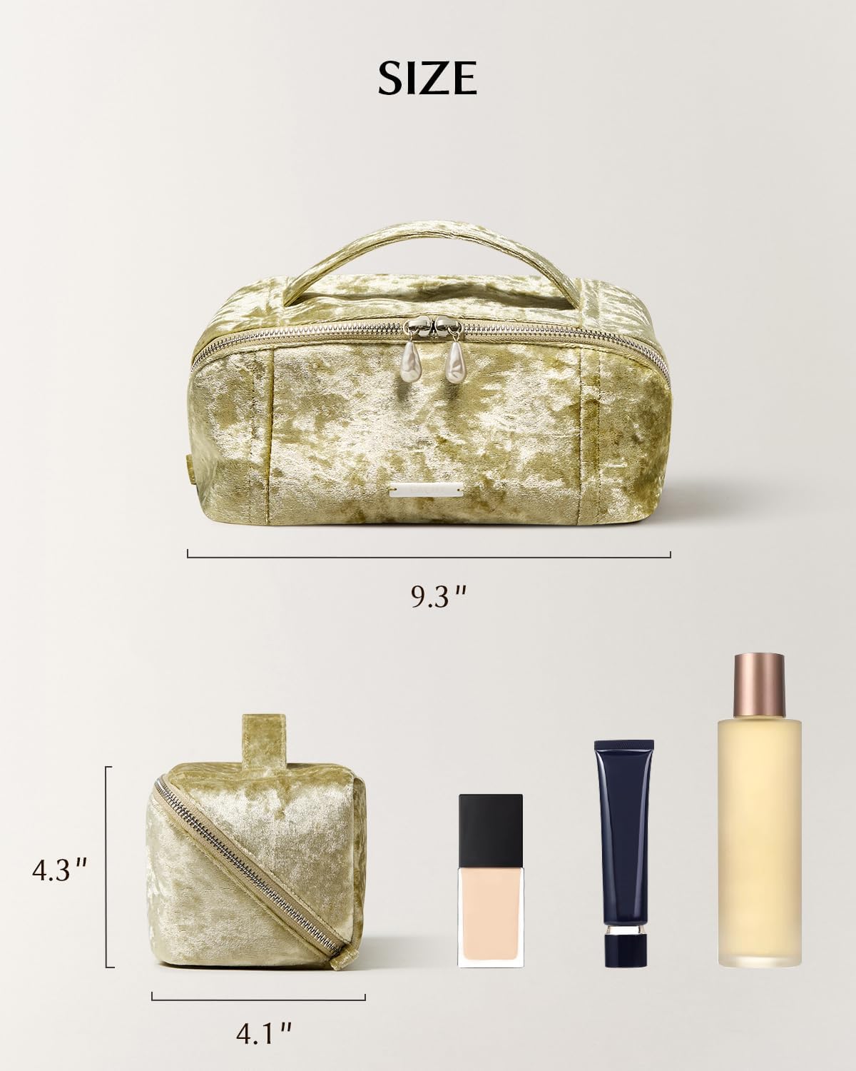 Travel Makeup Bag, Large Capacity Cosmetic Bag for Women, Waterproof PU Leather, Flat Open Portable Toiletry Bag for Skincare, Brushes & Travel Essentials - Colors A