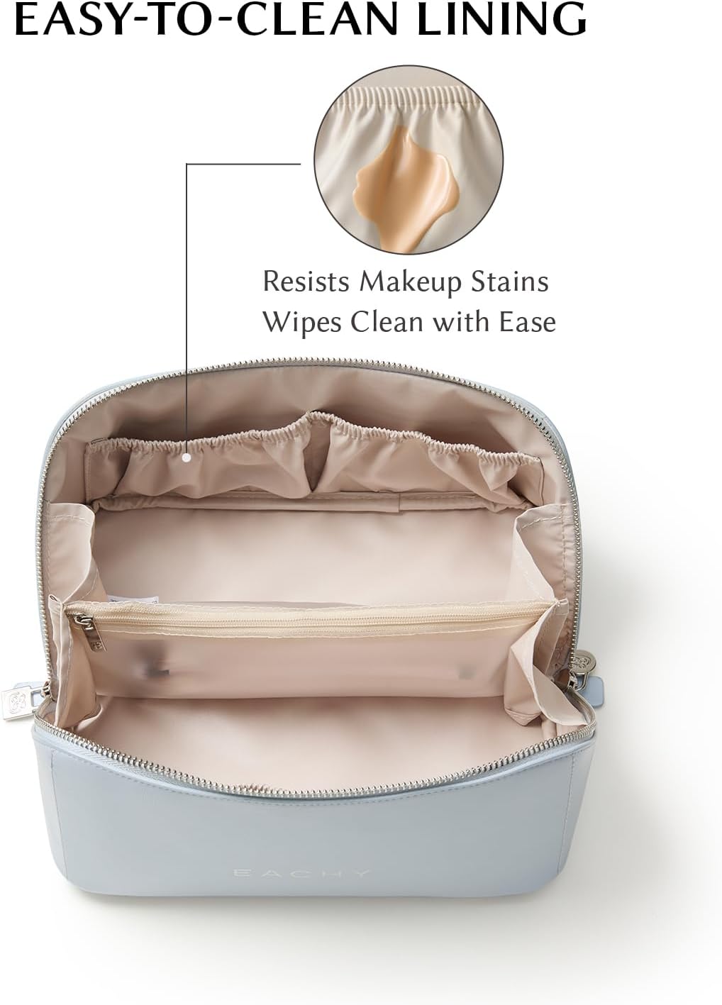 Travel Makeup Bag, Large Capacity Cosmetic Bag for Women, Waterproof PU Leather, Flat Open Portable Toiletry Bag for Skincare, Brushes & Travel Essentials - Colors A