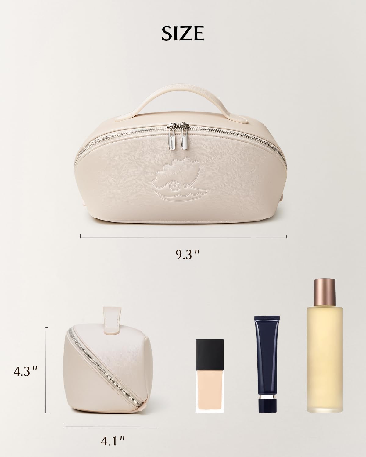 Travel Makeup Bag, Large Capacity Cosmetic Bag for Women, Waterproof PU Leather, Flat Open Portable Toiletry Bag for Skincare, Brushes & Travel Essentials - Colors A