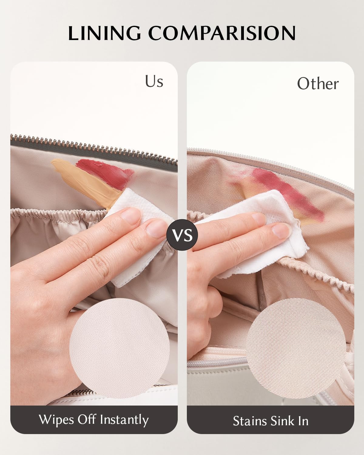 Travel Makeup Bag, Large Capacity Cosmetic Bag for Women, Waterproof PU Leather, Flat Open Portable Toiletry Bag for Skincare, Brushes & Travel Essentials - Colors A