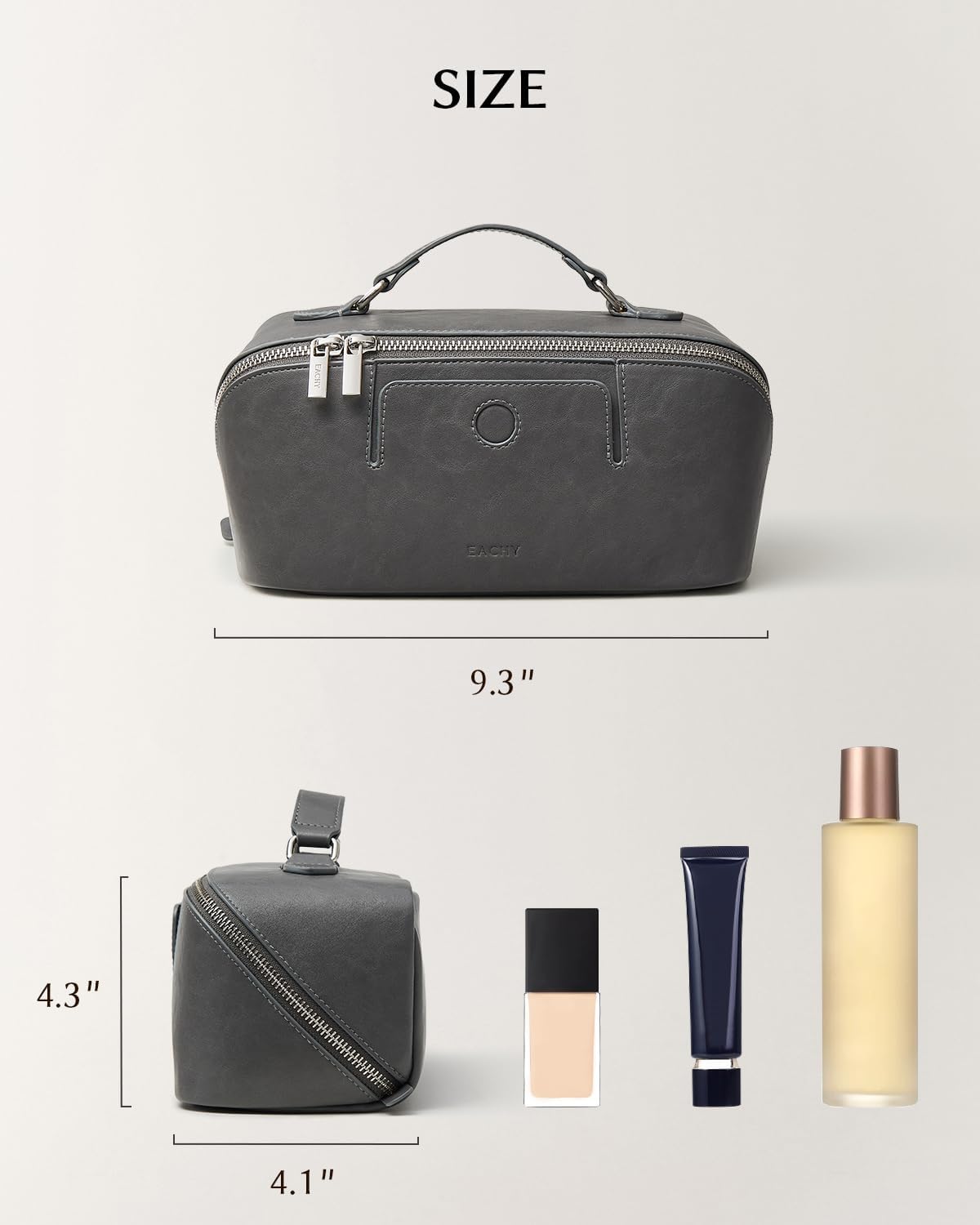 Travel Makeup Bag, Large Capacity Cosmetic Bag for Women, Waterproof PU Leather, Flat Open Portable Toiletry Bag for Skincare, Brushes & Travel Essentials - Colors A