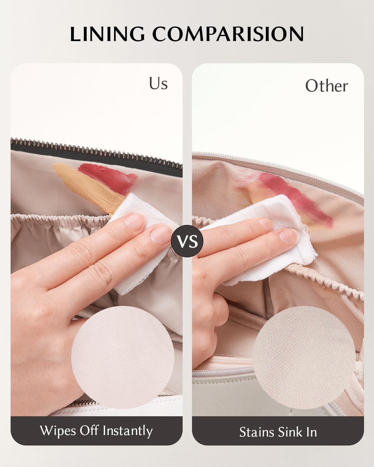Travel Makeup Bag, Large Capacity Cosmetic Bag for Women, Waterproof PU Leather, Flat Open Portable Toiletry Bag for Skincare, Brushes & Travel Essentials - Colors A