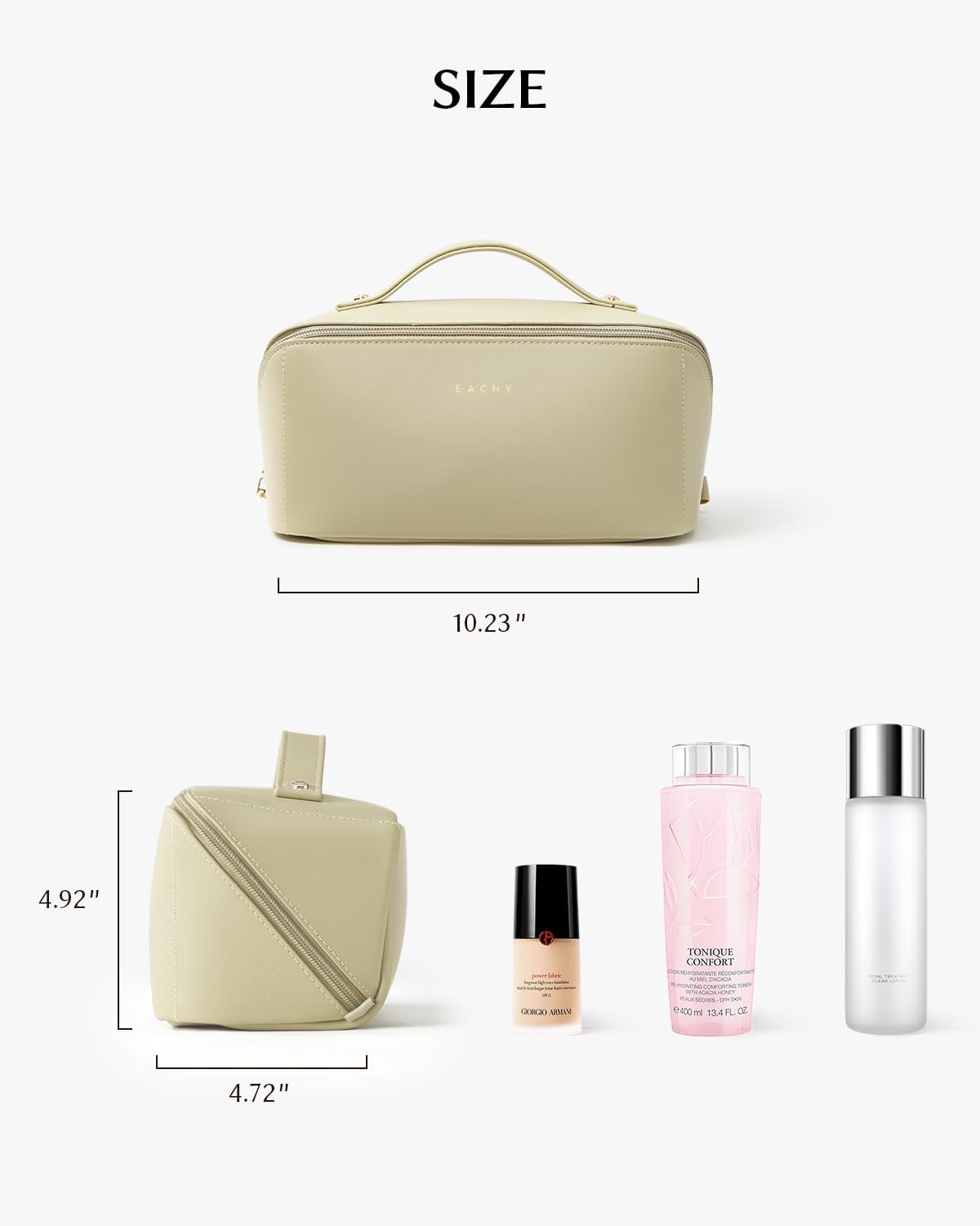 Travel Makeup Bag, Large Capacity Cosmetic Bag for Women, Waterproof PU Leather, Flat Open Portable Toiletry Bag for Skincare, Brushes & Travel Essentials - Colors A