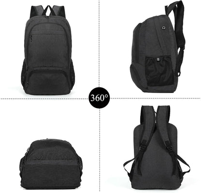 TANTOMI Ultra Lightweight Packable Backpack 25L - Foldable Hiking Daypack for Travel, Durable Camping Sports Bag & Carry On Essentials - Teal Blue