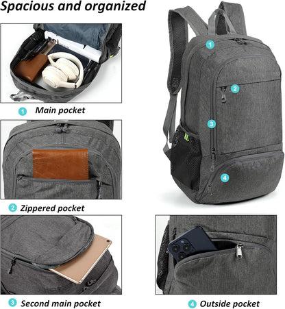 TANTOMI Ultra Lightweight Packable Backpack 25L - Foldable Hiking Daypack for Travel, Durable Camping Sports Bag & Carry On Essentials - Teal Blue