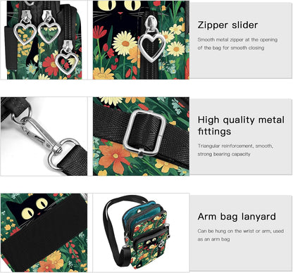 Lightweight Small Crossbody bags Cell Phone Purses Travel Pouch Shoulder Bag for Women - Colors A