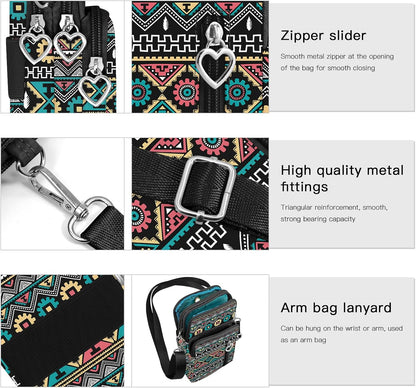Lightweight Small Crossbody bags Cell Phone Purses Travel Pouch Shoulder Bag for Women - Colors A
