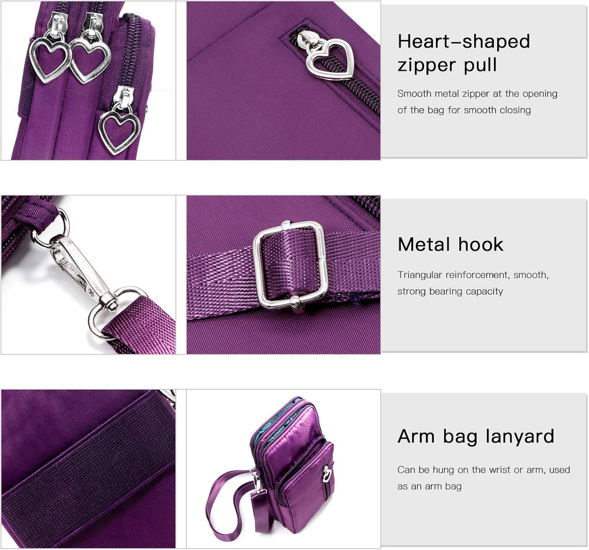 Lightweight Small Crossbody bags Cell Phone Purses Travel Pouch Shoulder Bag for Women - Colors A