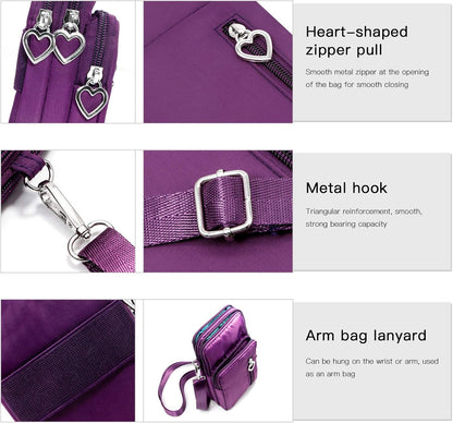 Lightweight Small Crossbody bags Cell Phone Purses Travel Pouch Shoulder Bag for Women - Colors A