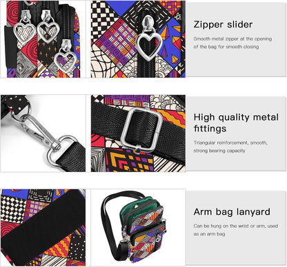 Lightweight Small Crossbody bags Cell Phone Purses Travel Pouch Shoulder Bag for Women - Colors A