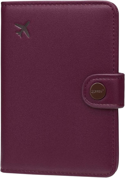 Passport Holder RFID Blocking Travel Wallet, Grape Purple | Passport Cover with Multiple Card Slots, Water-Resistant & Easy-Carry, Must-Have Travel Accessory for Men & Women.