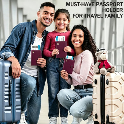 Passport Holder RFID Blocking Travel Wallet, Grape Purple | Passport Cover with Multiple Card Slots, Water-Resistant & Easy-Carry, Must-Have Travel Accessory for Men & Women.