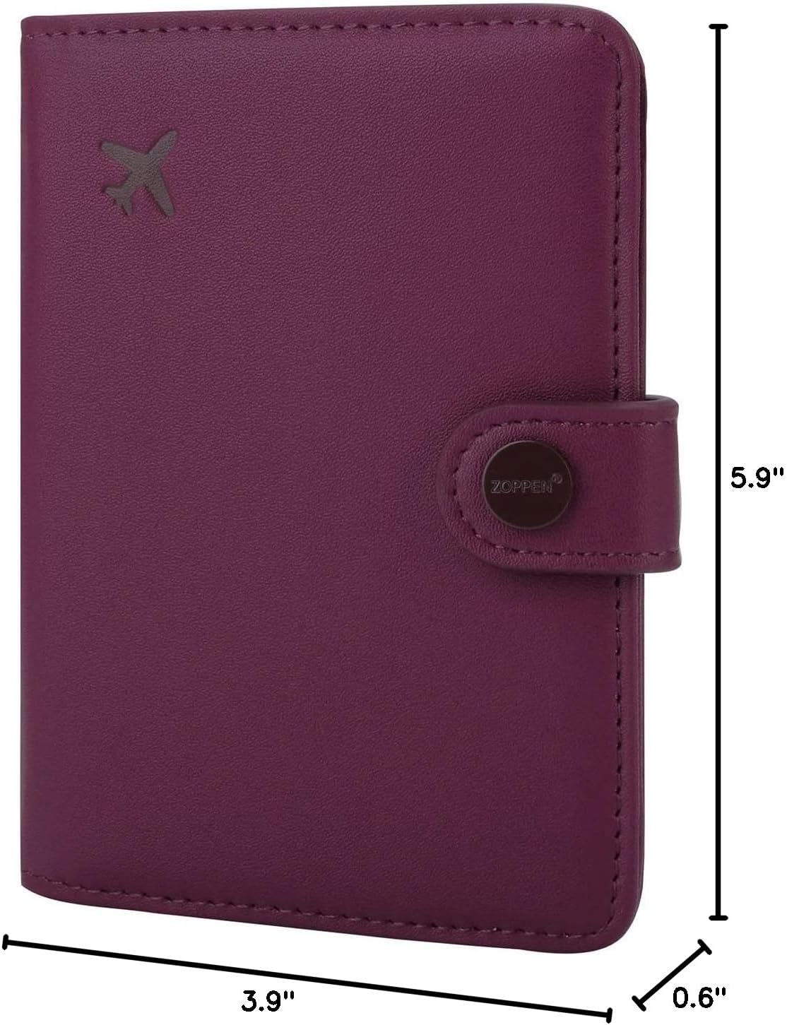 Passport Holder RFID Blocking Travel Wallet, Grape Purple | Passport Cover with Multiple Card Slots, Water-Resistant & Easy-Carry, Must-Have Travel Accessory for Men & Women.