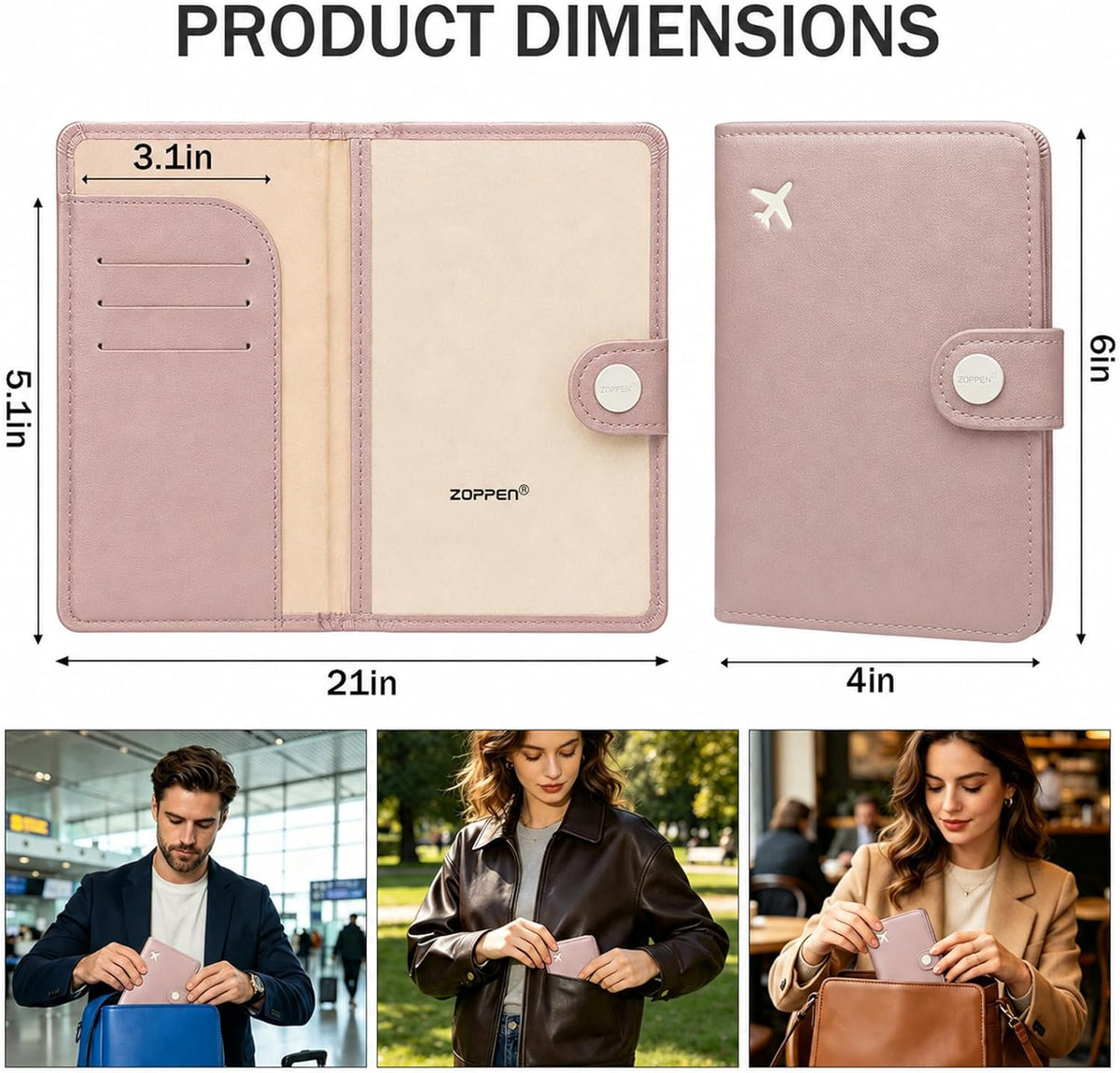 Passport Holder RFID Blocking Travel Wallet, Grape Purple | Passport Cover with Multiple Card Slots, Water-Resistant & Easy-Carry, Must-Have Travel Accessory for Men & Women.