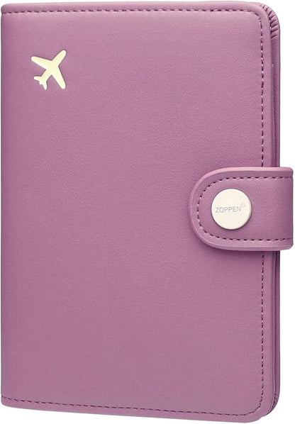 Passport Holder RFID Blocking Travel Wallet, Grape Purple | Passport Cover with Multiple Card Slots, Water-Resistant & Easy-Carry, Must-Have Travel Accessory for Men & Women.