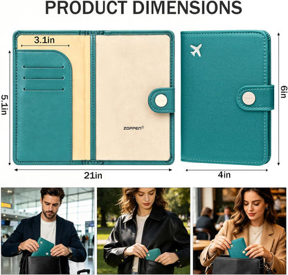 Passport Holder RFID Blocking Travel Wallet, Grape Purple | Passport Cover with Multiple Card Slots, Water-Resistant & Easy-Carry, Must-Have Travel Accessory for Men & Women.