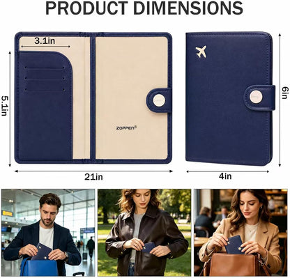 Passport Holder RFID Blocking Travel Wallet, Grape Purple | Passport Cover with Multiple Card Slots, Water-Resistant & Easy-Carry, Must-Have Travel Accessory for Men & Women.