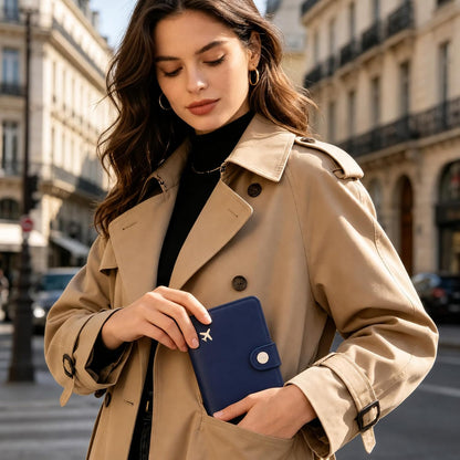 Passport Holder RFID Blocking Travel Wallet, Grape Purple | Passport Cover with Multiple Card Slots, Water-Resistant & Easy-Carry, Must-Have Travel Accessory for Men & Women.