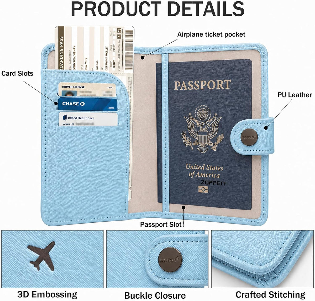 Passport Holder RFID Blocking Travel Wallet, Grape Purple | Passport Cover with Multiple Card Slots, Water-Resistant & Easy-Carry, Must-Have Travel Accessory for Men & Women.