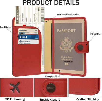 Passport Holder RFID Blocking Travel Wallet, Grape Purple | Passport Cover with Multiple Card Slots, Water-Resistant & Easy-Carry, Must-Have Travel Accessory for Men & Women.