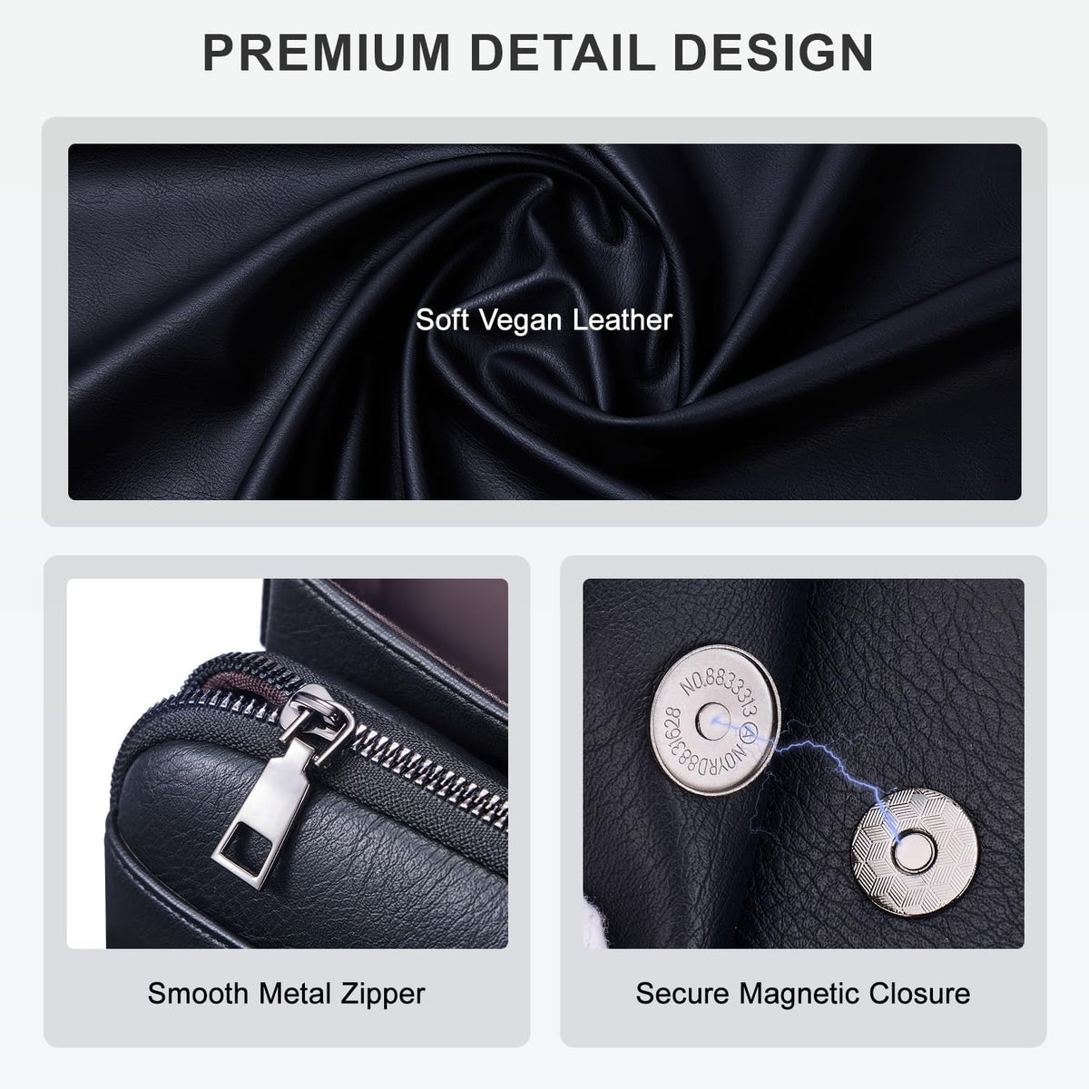 POIUGOYA Crossbody Bags for Women,Small Crossbody Purse with Triple Compartments,Cell Phone Wallet with Card Slots for Travel | Small