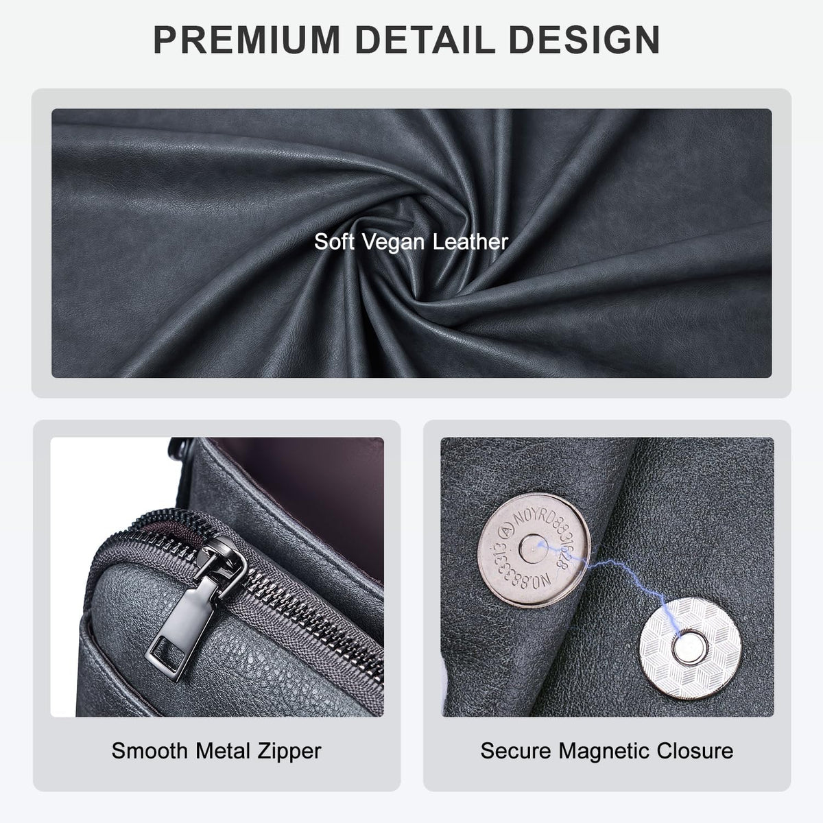 POIUGOYA Crossbody Bags for Women,Small Crossbody Purse with Triple Compartments,Cell Phone Wallet with Card Slots for Travel | Small
