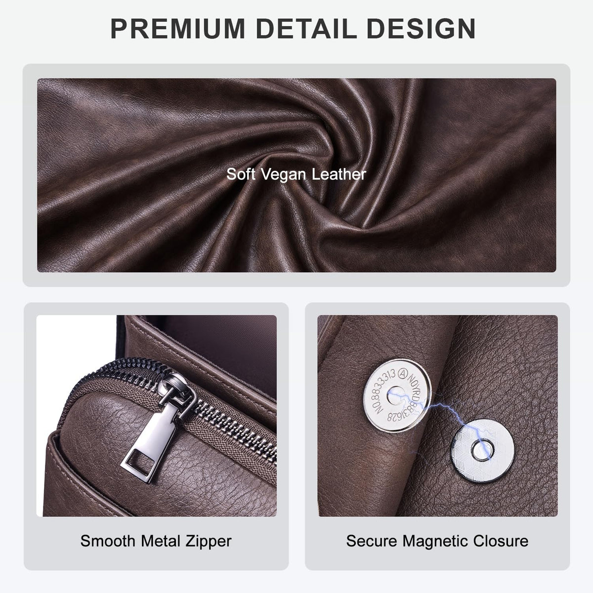 POIUGOYA Crossbody Bags for Women,Small Crossbody Purse with Triple Compartments,Cell Phone Wallet with Card Slots for Travel | Small