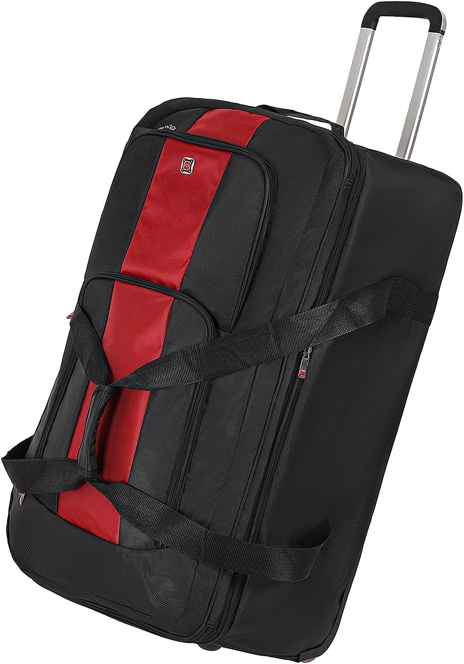 32-inch Rolling Duffle Bag with Wheels and Handle, 105L-130L Expandable Water-resistant Travel Bag, Foldable Travel Bag with 3 Spinner Wheels(Grey,XL)