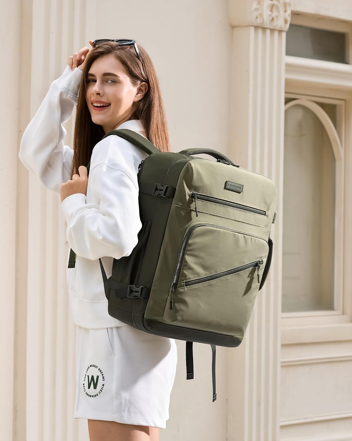40L Travel Backpack for Women Men, Airline Approved Carry On Luggage, Multi-Pocket TSA Personal Item Bag fits 17 Inch Laptop, Waterproof Weekender Overnight Suitcase Travel Essentials