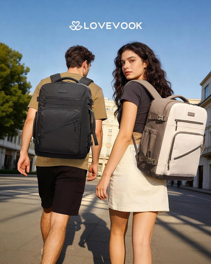 40L Travel Backpack for Women Men, Airline Approved Carry On Luggage, Multi-Pocket TSA Personal Item Bag fits 17 Inch Laptop, Waterproof Weekender Overnight Suitcase Travel Essentials