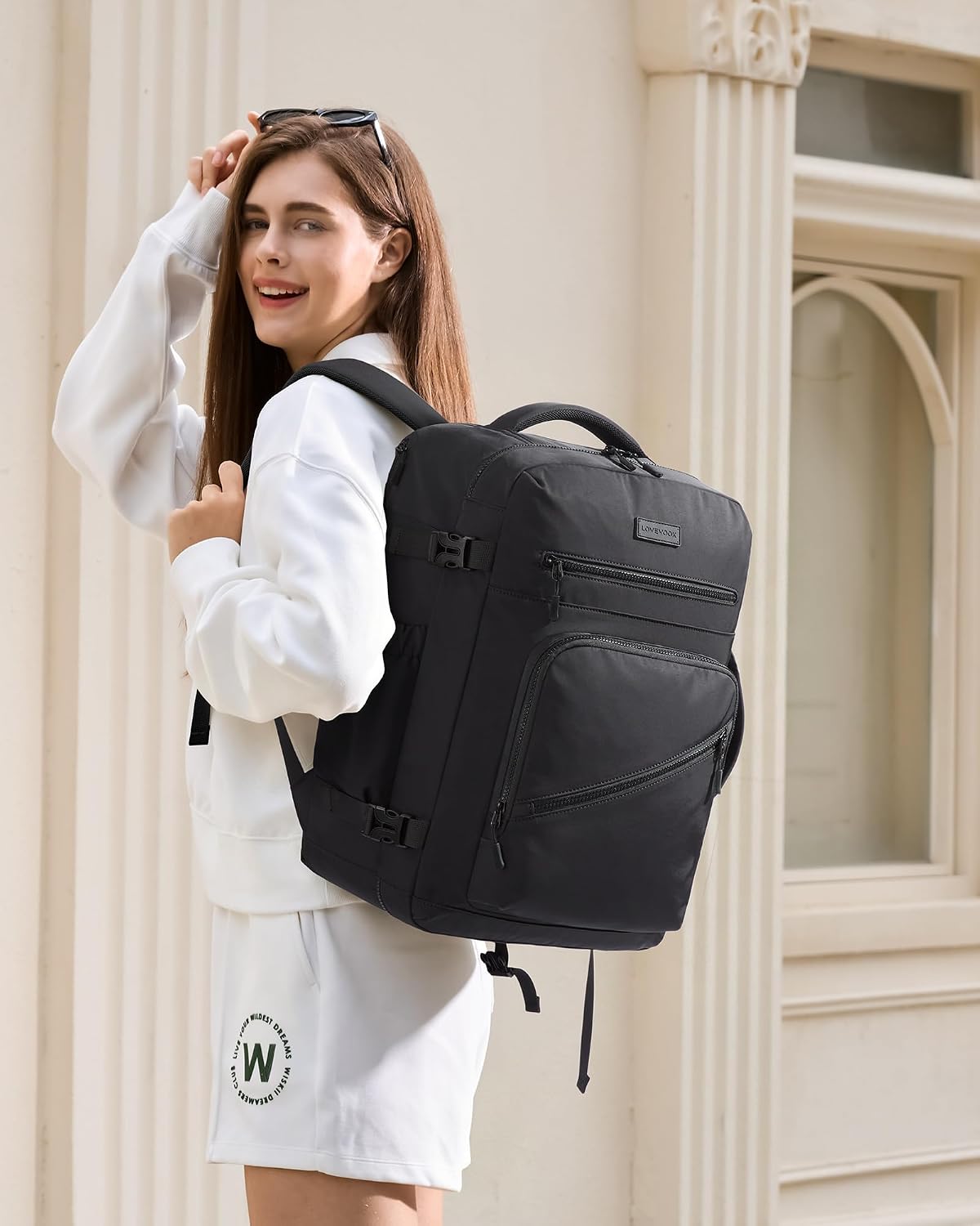 40L Travel Backpack for Women Men, Airline Approved Carry On Luggage, Multi-Pocket TSA Personal Item Bag fits 17 Inch Laptop, Waterproof Weekender Overnight Suitcase Travel Essentials