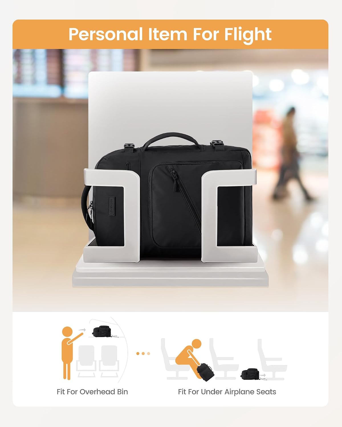 40L Travel Backpack for Women Men, Airline Approved Carry On Luggage, Multi-Pocket TSA Personal Item Bag fits 17 Inch Laptop, Waterproof Weekender Overnight Suitcase Travel Essentials