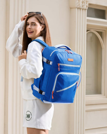 40L Travel Backpack for Women Men, Airline Approved Carry On Luggage, Multi-Pocket TSA Personal Item Bag fits 17 Inch Laptop, Waterproof Weekender Overnight Suitcase Travel Essentials
