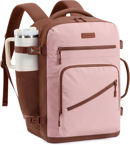 40L Travel Backpack for Women Men, Airline Approved Carry On Luggage, Multi-Pocket TSA Personal Item Bag fits 17 Inch Laptop, Waterproof Weekender Overnight Suitcase Travel Essentials