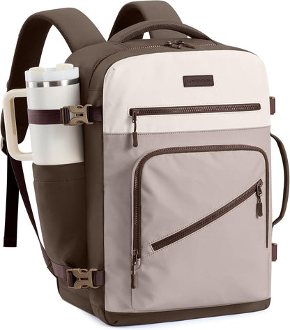 40L Travel Backpack for Women Men, Airline Approved Carry On Luggage, Multi-Pocket TSA Personal Item Bag fits 17 Inch Laptop, Waterproof Weekender Overnight Suitcase Travel Essentials