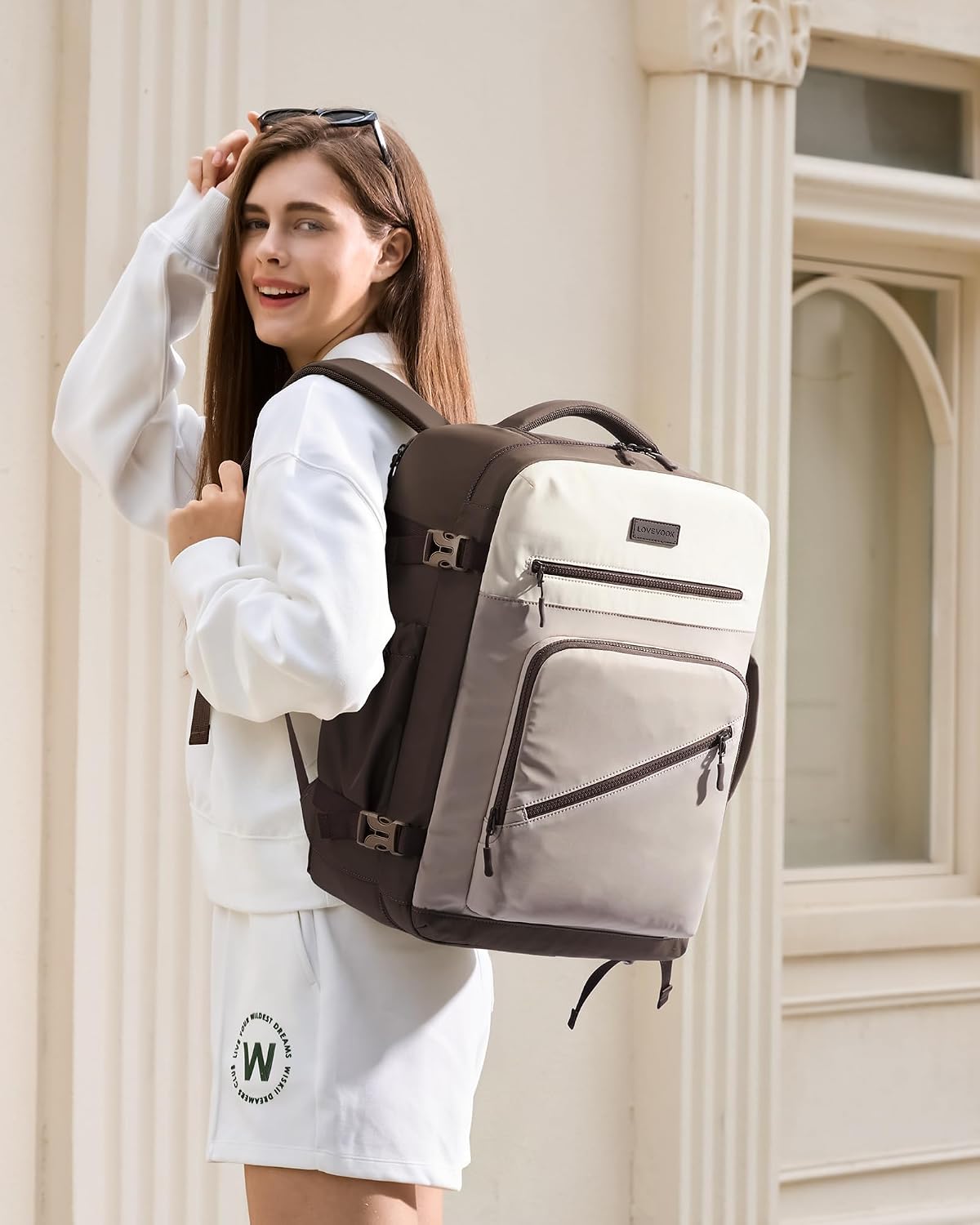 40L Travel Backpack for Women Men, Airline Approved Carry On Luggage, Multi-Pocket TSA Personal Item Bag fits 17 Inch Laptop, Waterproof Weekender Overnight Suitcase Travel Essentials