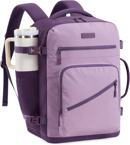 40L Travel Backpack for Women Men, Airline Approved Carry On Luggage, Multi-Pocket TSA Personal Item Bag fits 17 Inch Laptop, Waterproof Weekender Overnight Suitcase Travel Essentials
