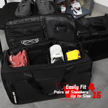 Sneaker Bag for Travel/Sneakerhead gift/Outdoor Sports Bag/Gym Bag /, A Multi-functional Travel Duffel Bag with 3 Adjustable Dividers, & Shoulder Strap,Made of Nylon, -classic