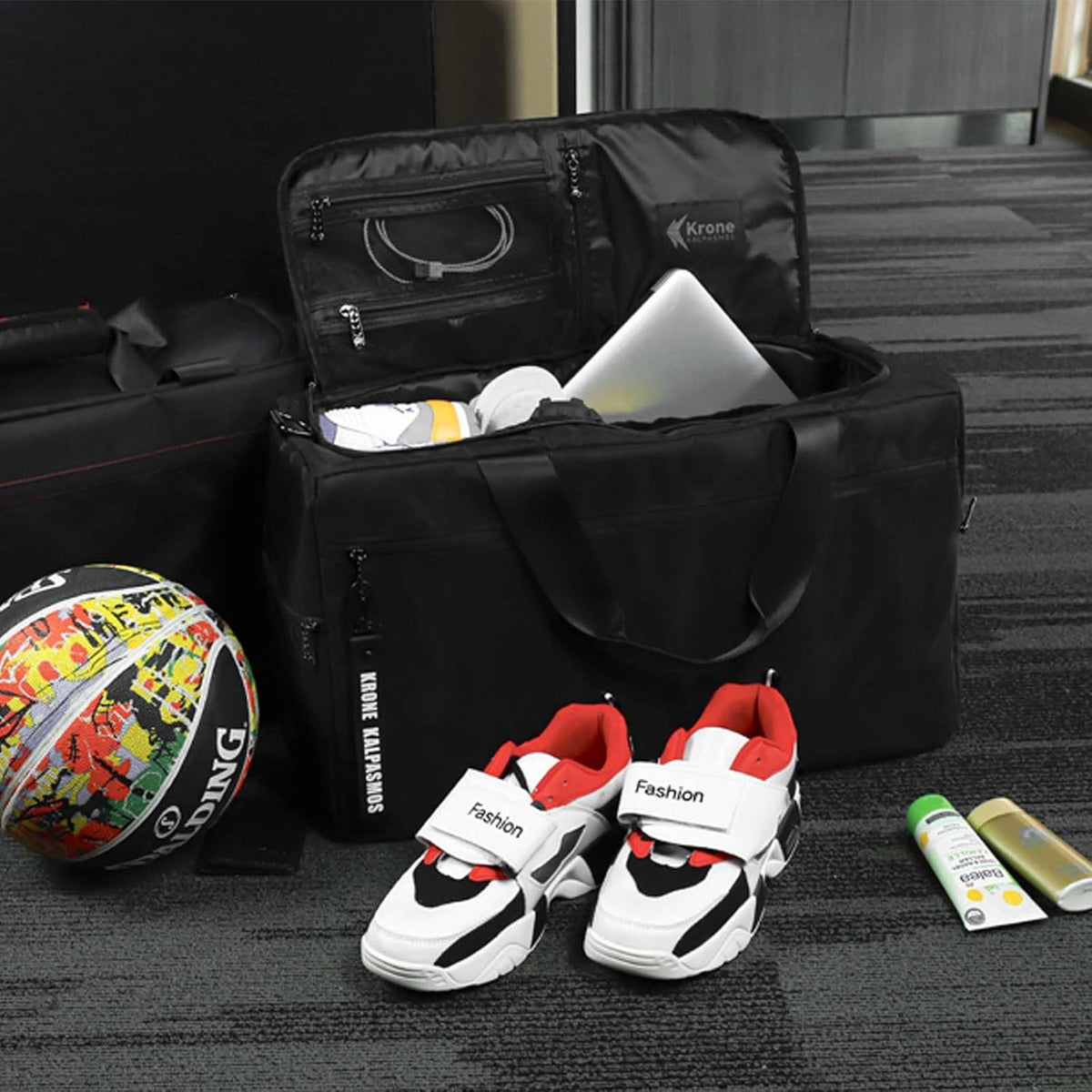 Sneaker Bag for Travel/Sneakerhead gift/Outdoor Sports Bag/Gym Bag /, A Multi-functional Travel Duffel Bag with 3 Adjustable Dividers, & Shoulder Strap,Made of Nylon, -classic