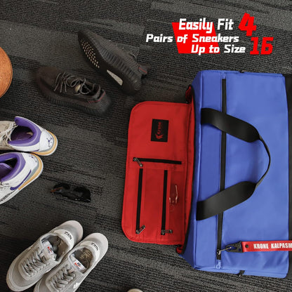 Sneaker Bag for Travel/Sneakerhead gift/Outdoor Sports Bag/Gym Bag /, A Multi-functional Travel Duffel Bag with 3 Adjustable Dividers, & Shoulder Strap,Made of Nylon, -classic