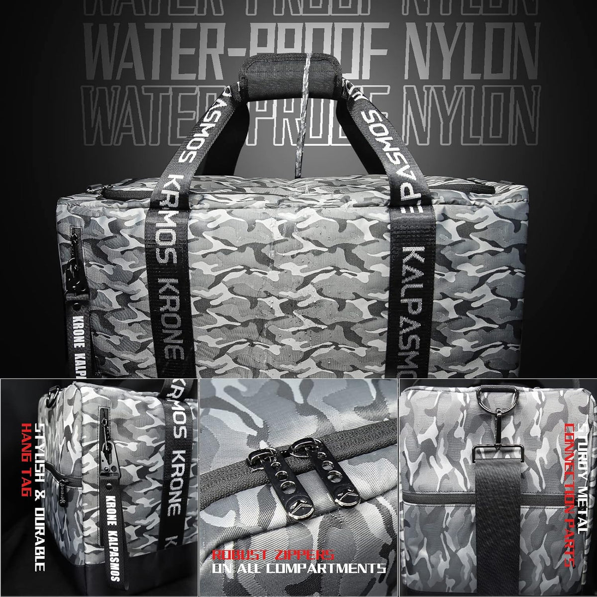 Sneaker Bag for Travel/Sneakerhead gift/Outdoor Sports Bag/Gym Bag /, A Multi-functional Travel Duffel Bag with 3 Adjustable Dividers, & Shoulder Strap,Made of Nylon, -classic