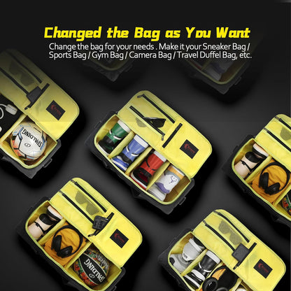 Sneaker Bag for Travel/Sneakerhead gift/Outdoor Sports Bag/Gym Bag /, A Multi-functional Travel Duffel Bag with 3 Adjustable Dividers, & Shoulder Strap,Made of Nylon, -classic