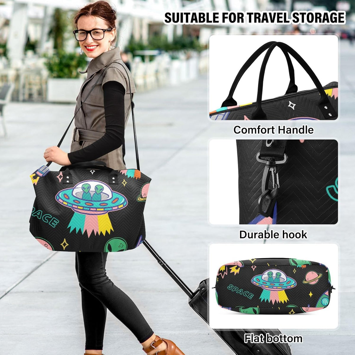 Rose Gold Leopard Print Travel Duffel Sport Tote Gym Weekender Overnight Carry On Fitness Dance Go-To Daily Bag