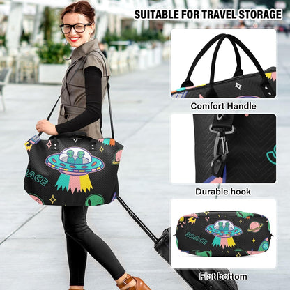 Rose Gold Leopard Print Travel Duffel Sport Tote Gym Weekender Overnight Carry On Fitness Dance Go-To Daily Bag