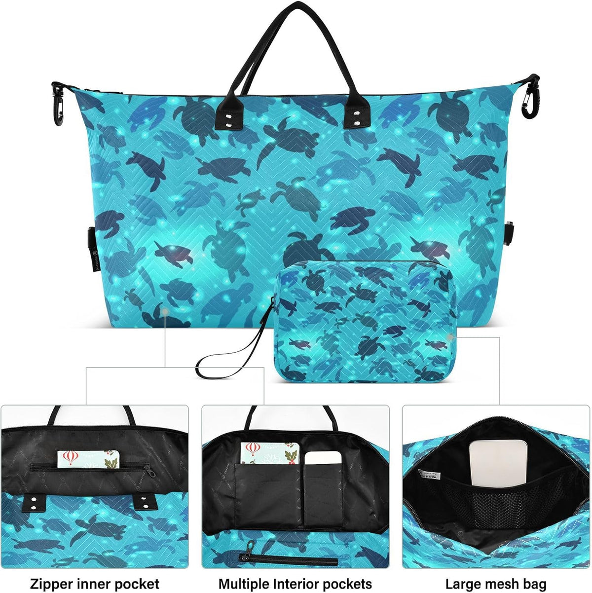Rose Gold Leopard Print Travel Duffel Sport Tote Gym Weekender Overnight Carry On Fitness Dance Go-To Daily Bag
